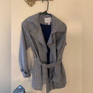 Black and white blazer